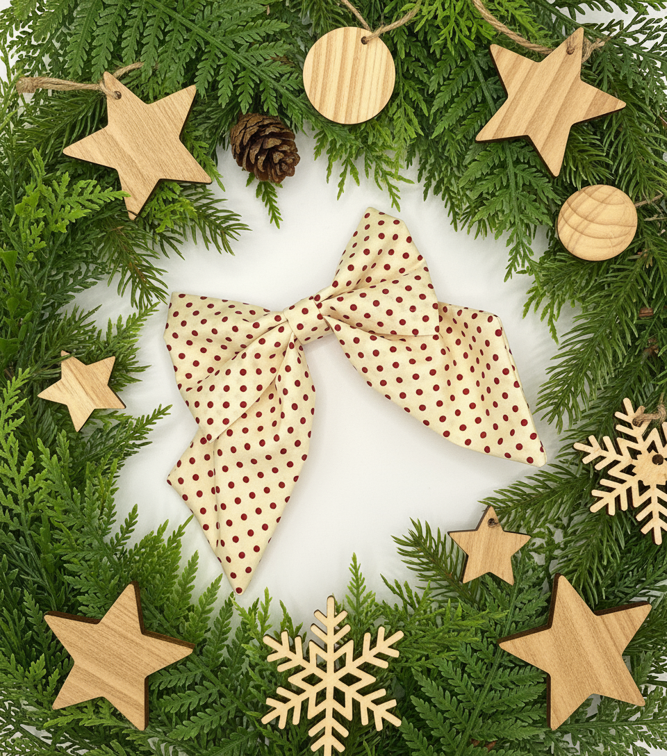 Cherry Christmas Sailor Bow