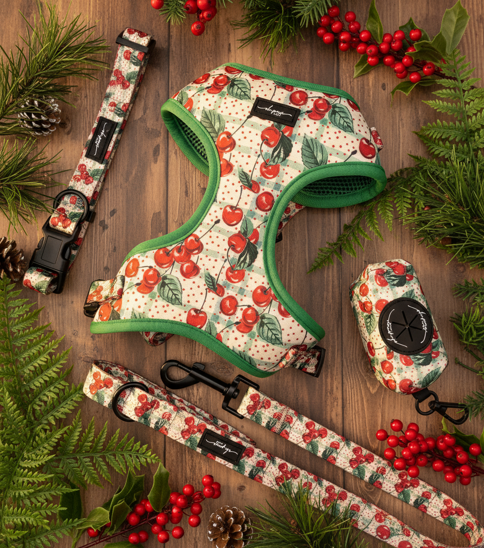 Cherry Christmas Poop Bag Holder