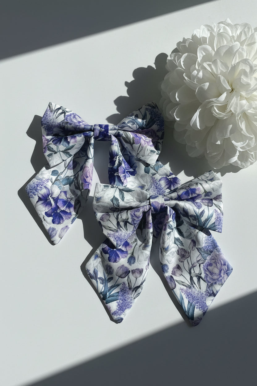 Fur-tastic Florals Lilac Sailor Bow