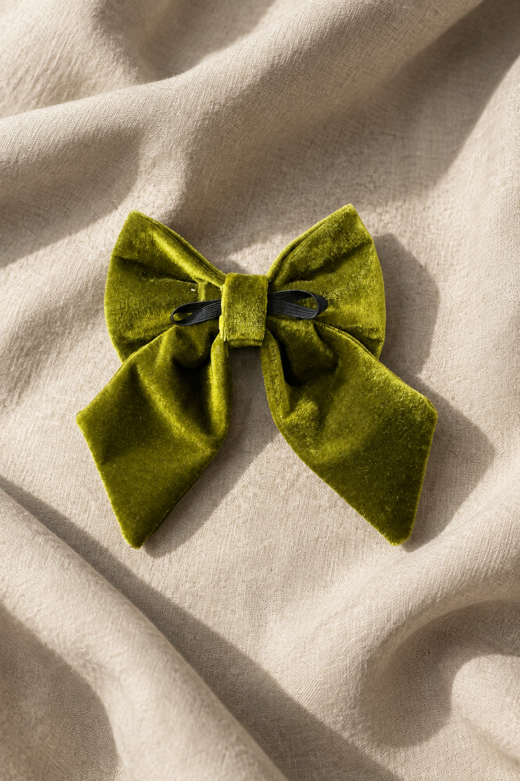 Social Season - Moss Green Velvet Sailor Bow