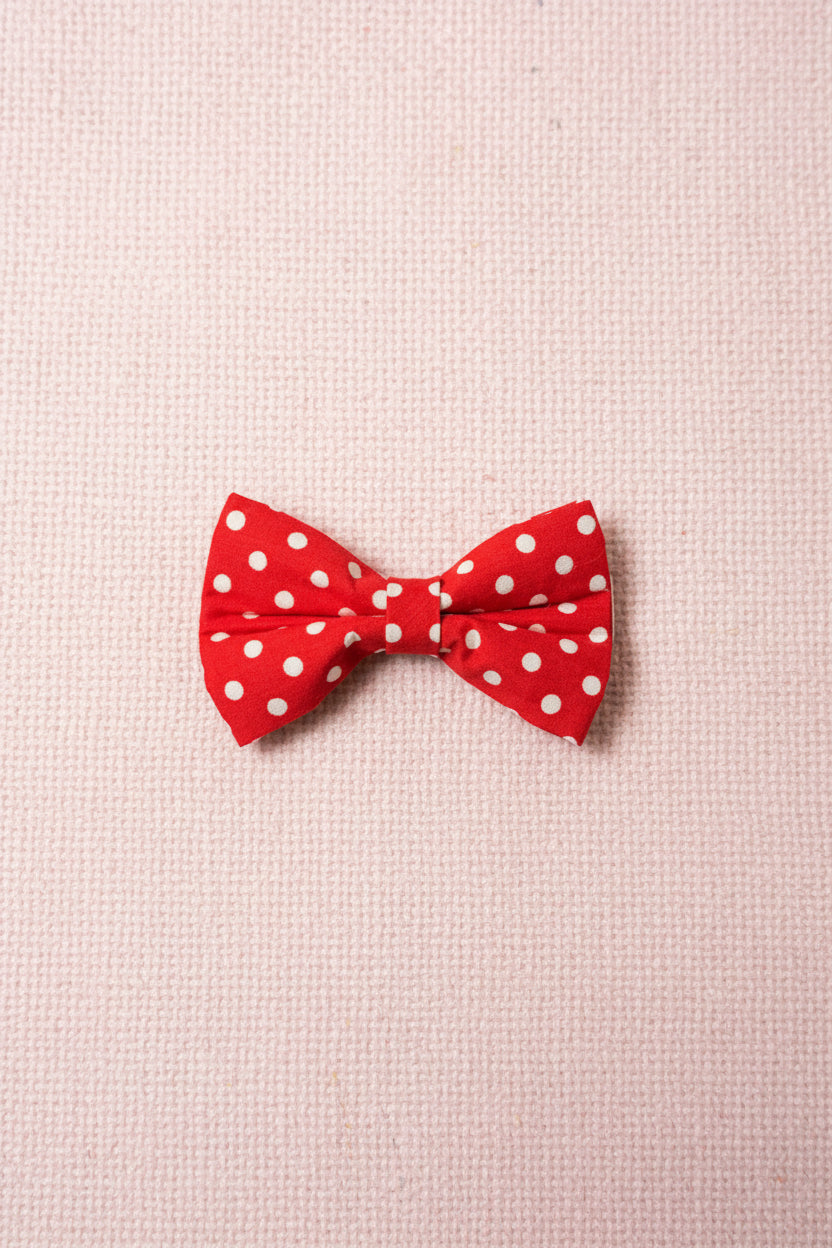 Red Polka Dot Valentines Bow Tie