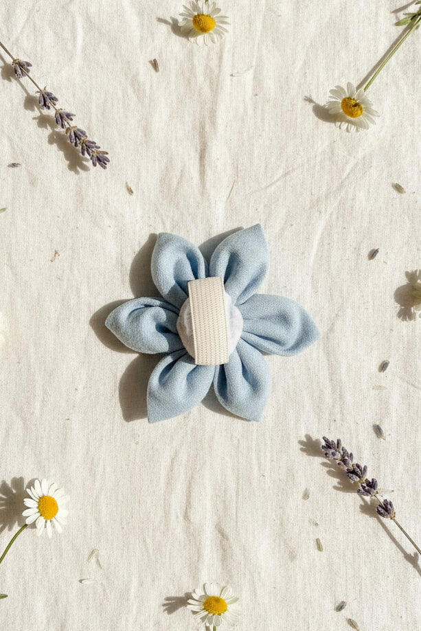 Light Denim Collar Flowers