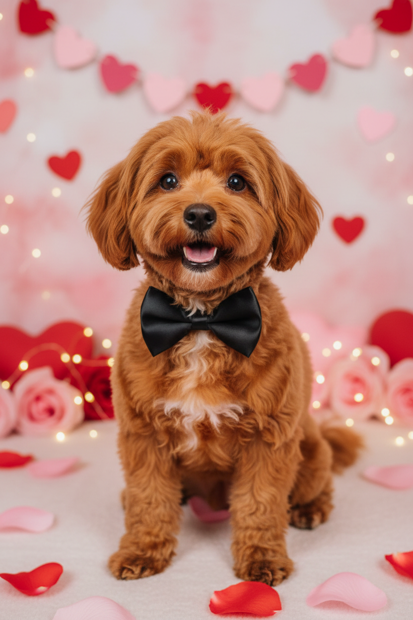 Stretch Satin Luxe Bow Tie - Black
