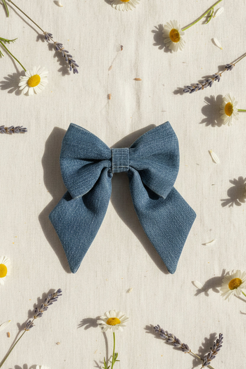 Deep Denim Sailor Bow