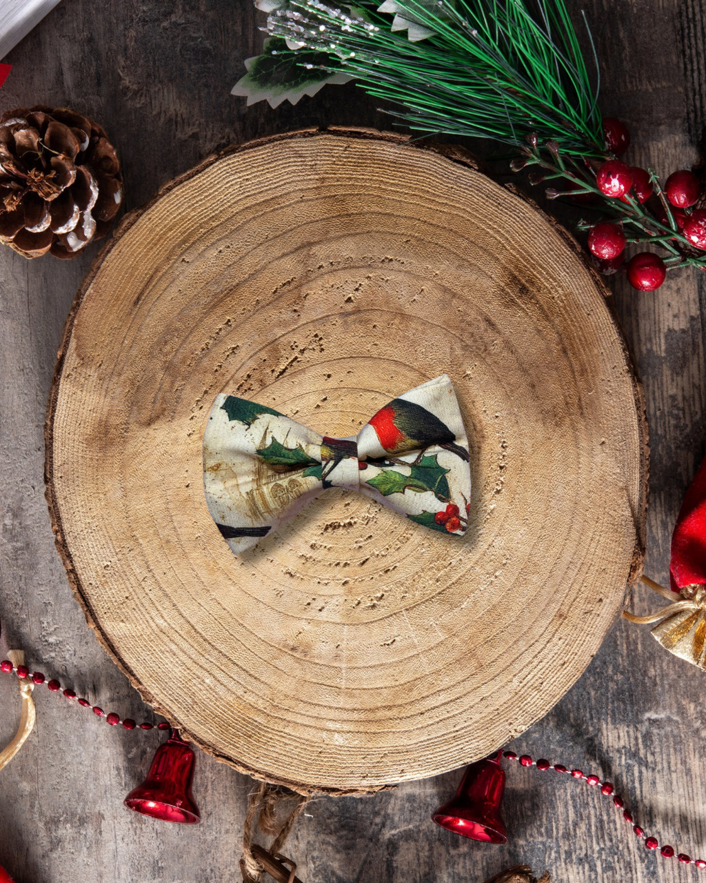Festive Robin Bow Tie