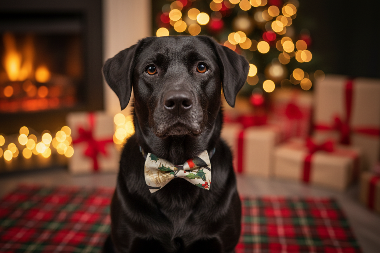 Festive Robin Bow Tie