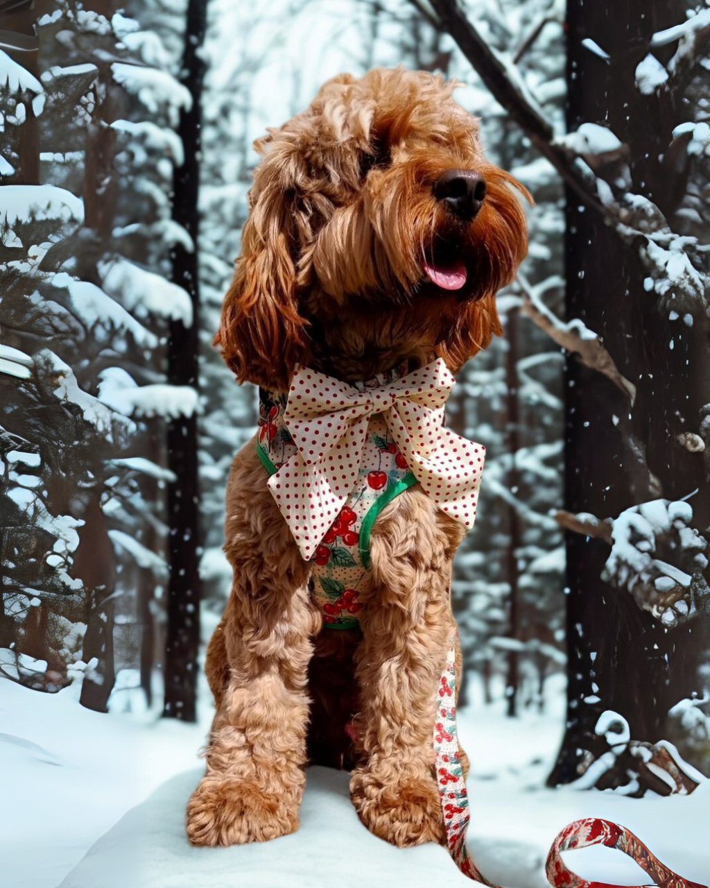 Cherry Christmas Adjustable Neck Harness