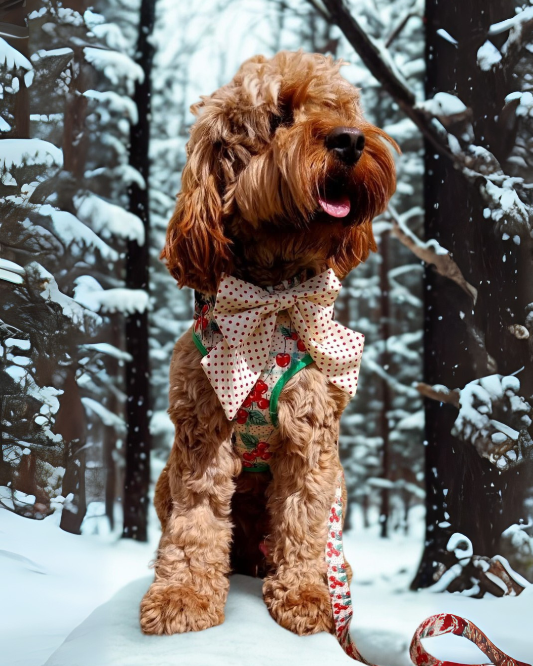 Cherry Christmas Adjustable Neck Harness