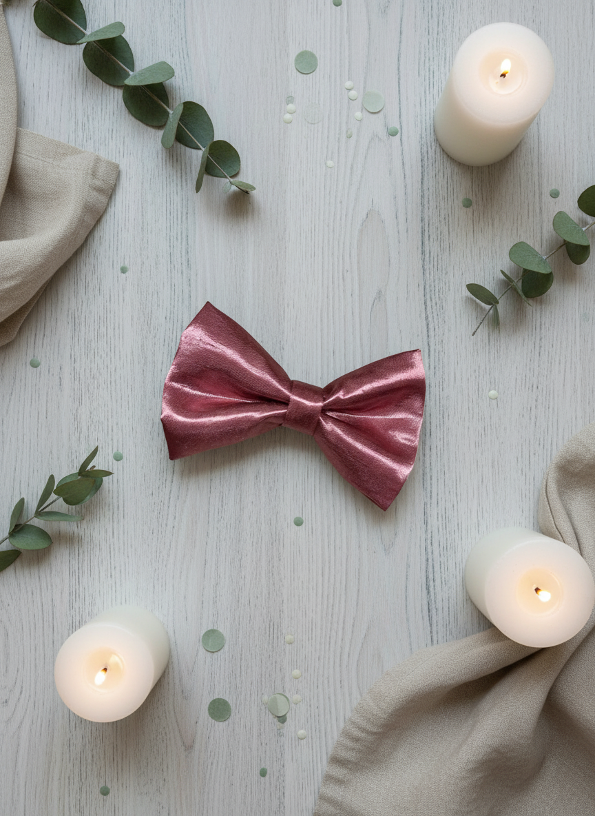 Satin Luxe Bow Tie - Pink