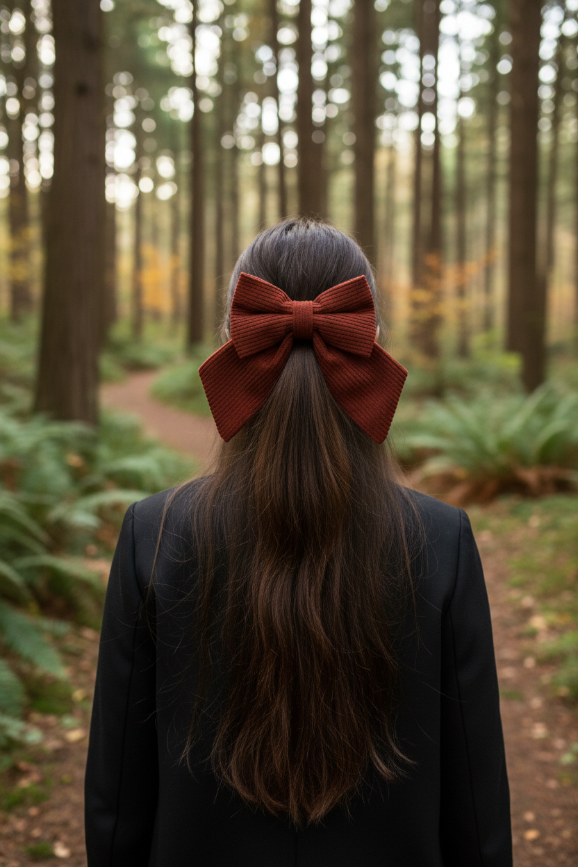 Corduroy Matching Hair Bows