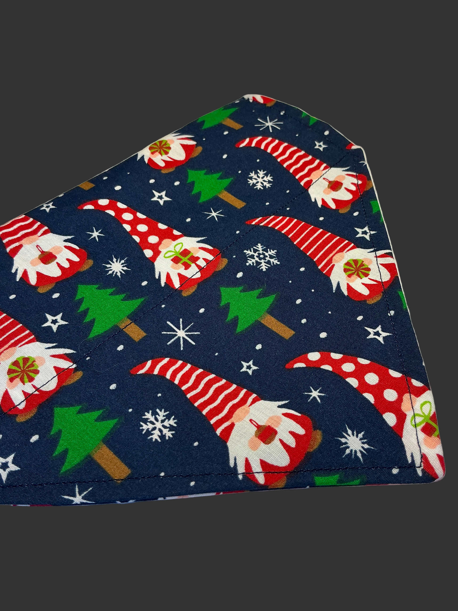 Gnome Christmas Bandana - Navy
