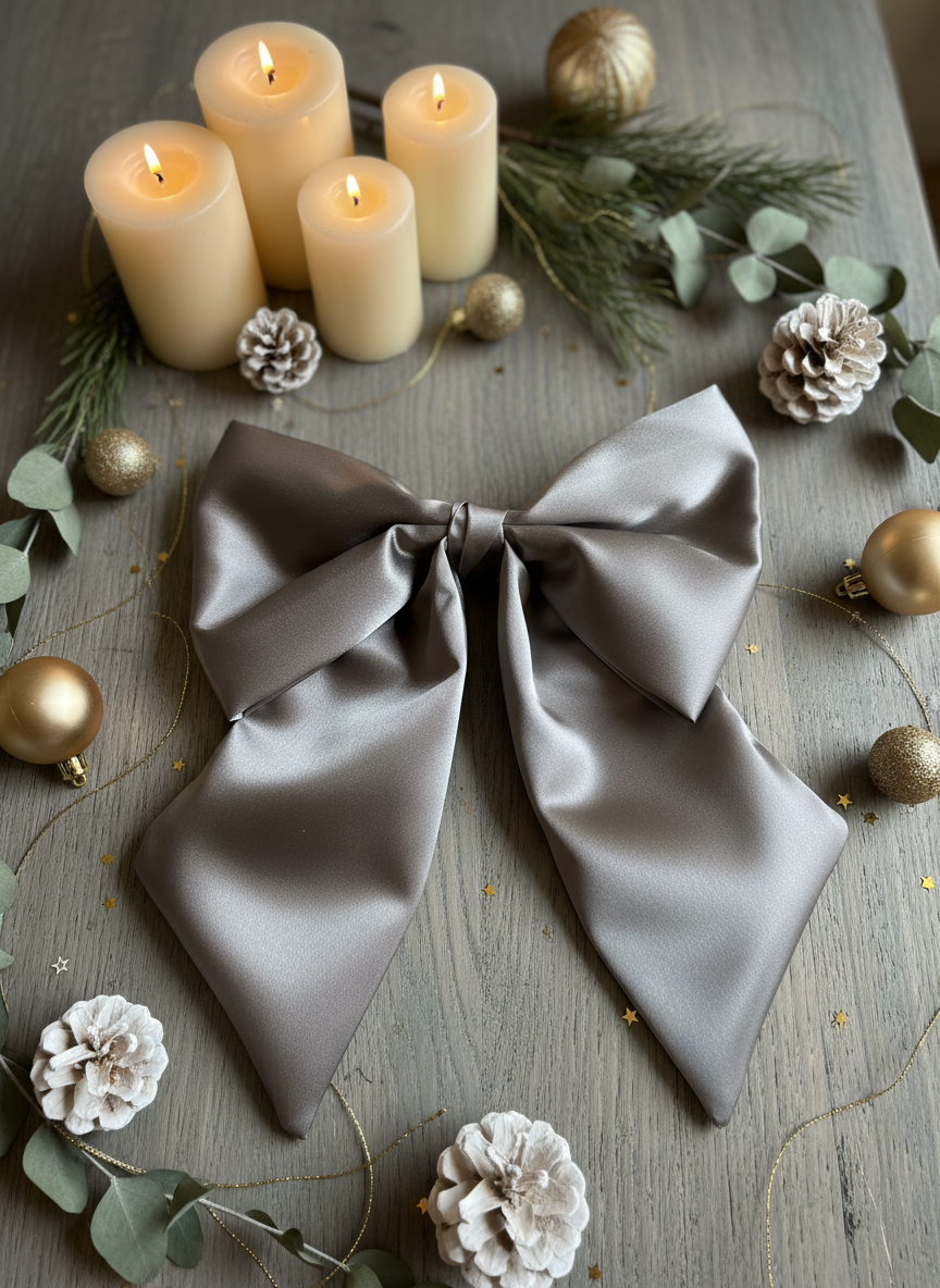 Satin Luxe Sailor Bow - Mink
