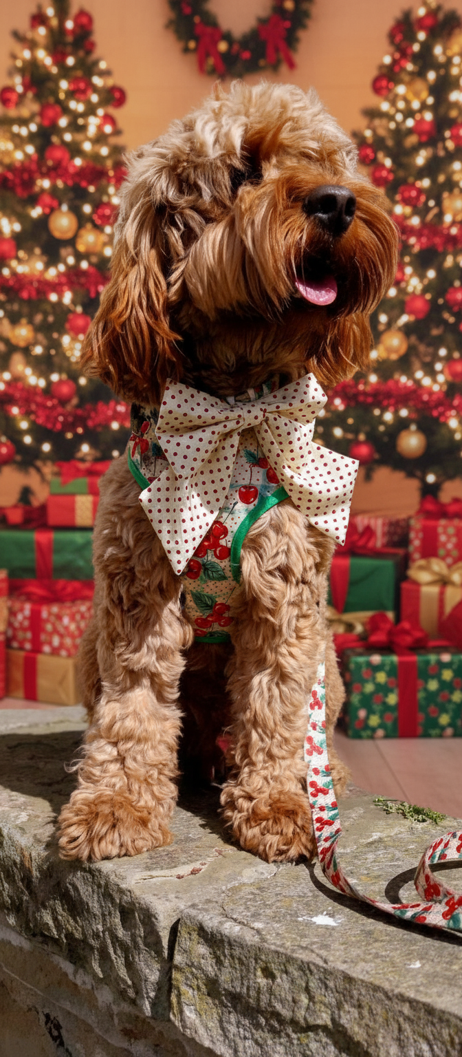 Cherry Christmas Sailor Bow