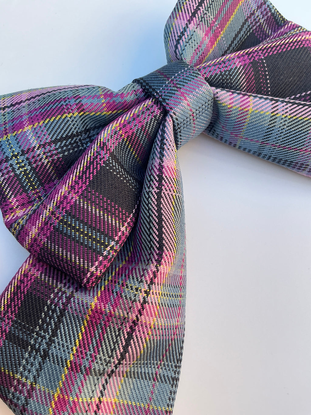 Heritage Hound Sailor Bow - Purple Plaid