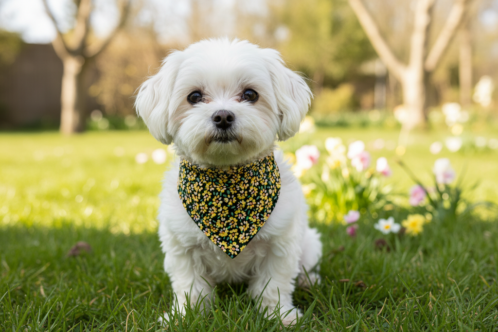 Floral Collar Bandana – Yellow Sunflower Print