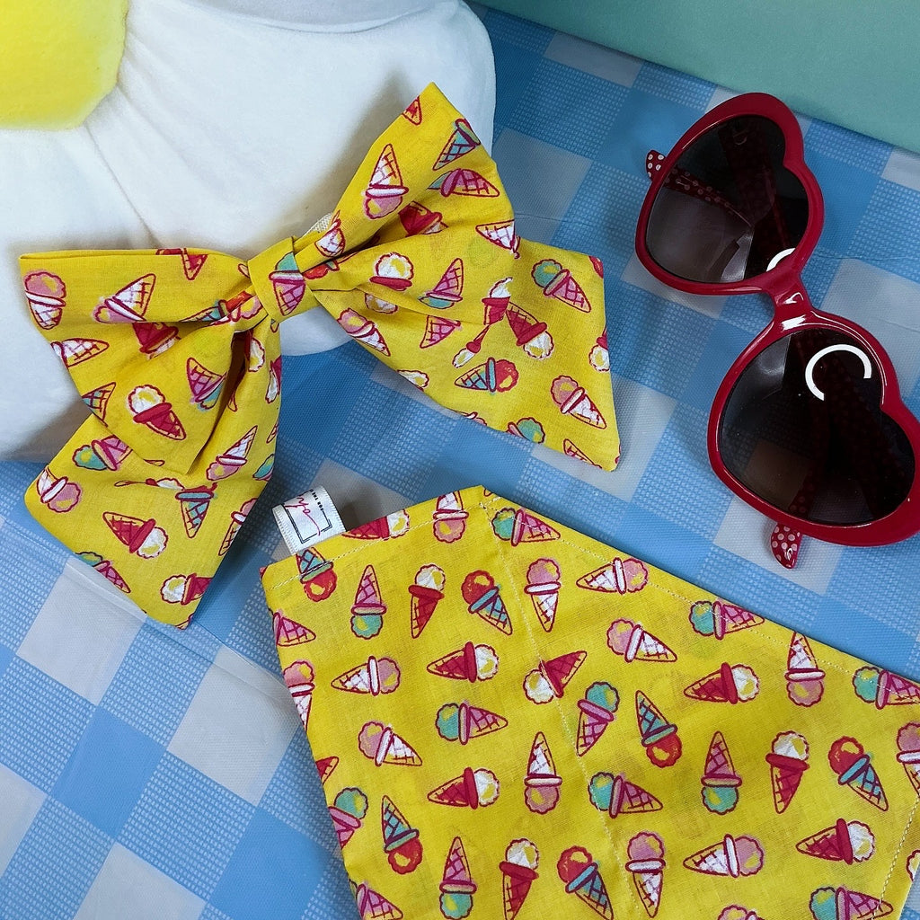 Ice Cream Print Dog Bandana