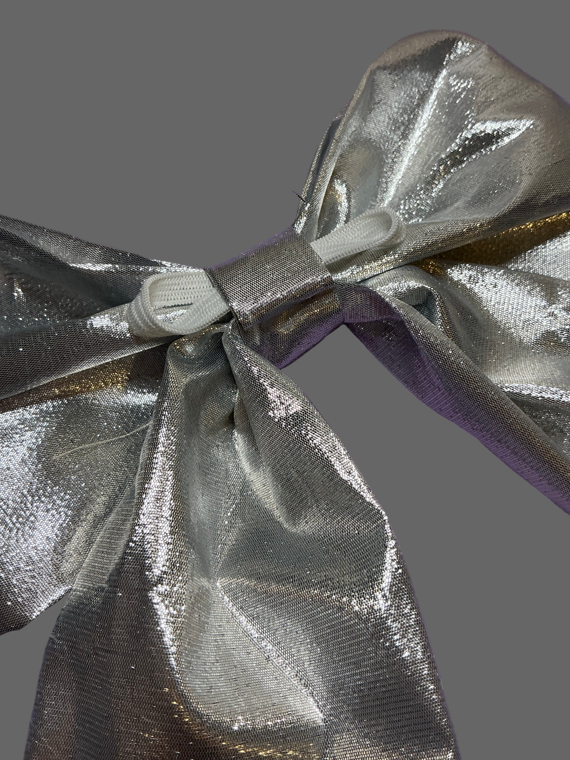 Organza Sailor Bow - Silver