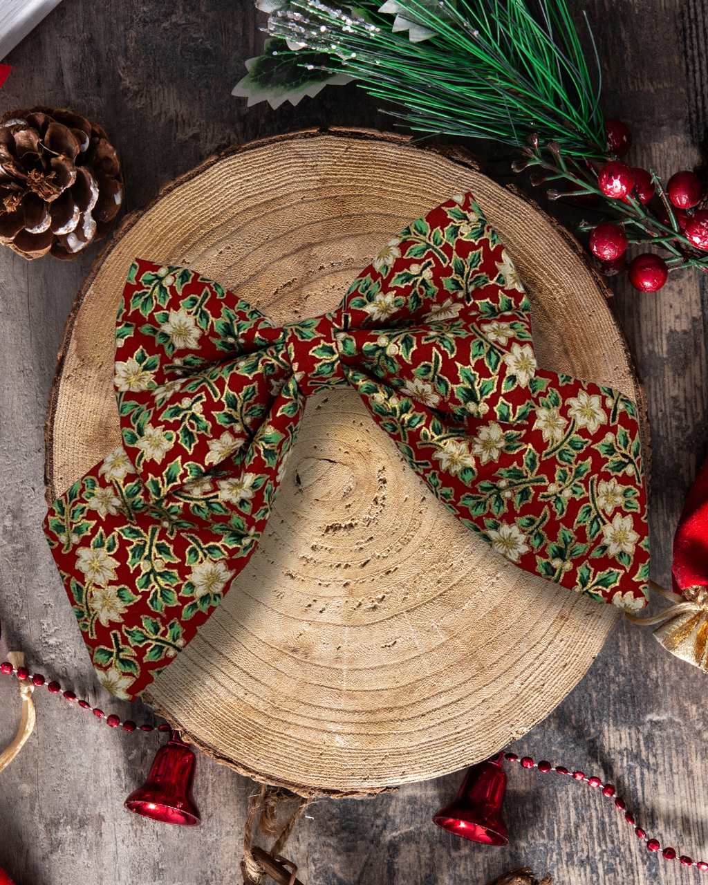 Festive Bloom Christmas Sailor Bow