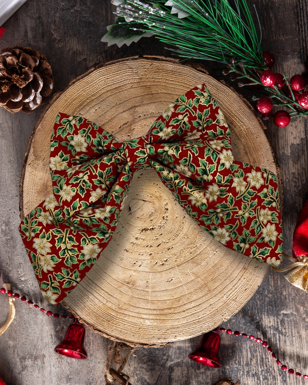 Festive Bloom Christmas Sailor Bow