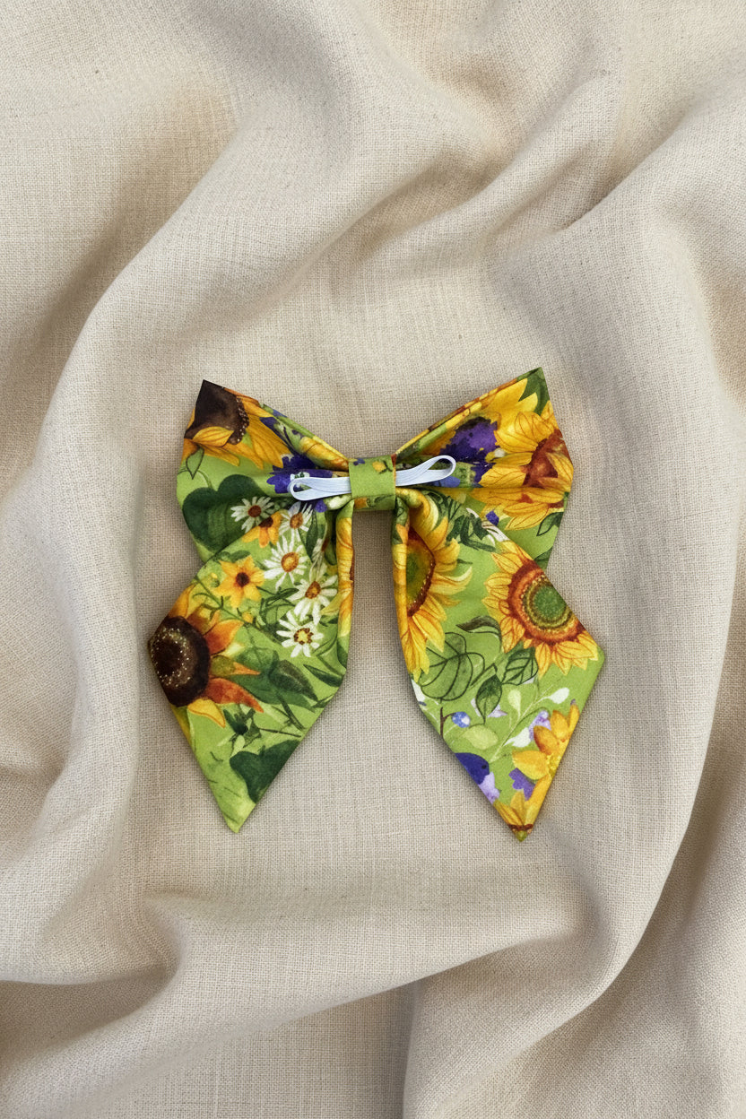The Wildflower - Sunflower Fields Sailor Bow