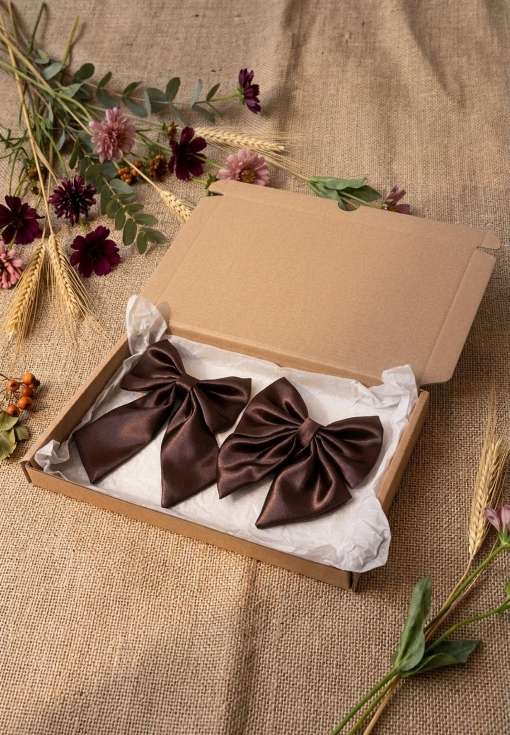 Social Season - Chocolate Luxe Satin Mama & Me Matching Set