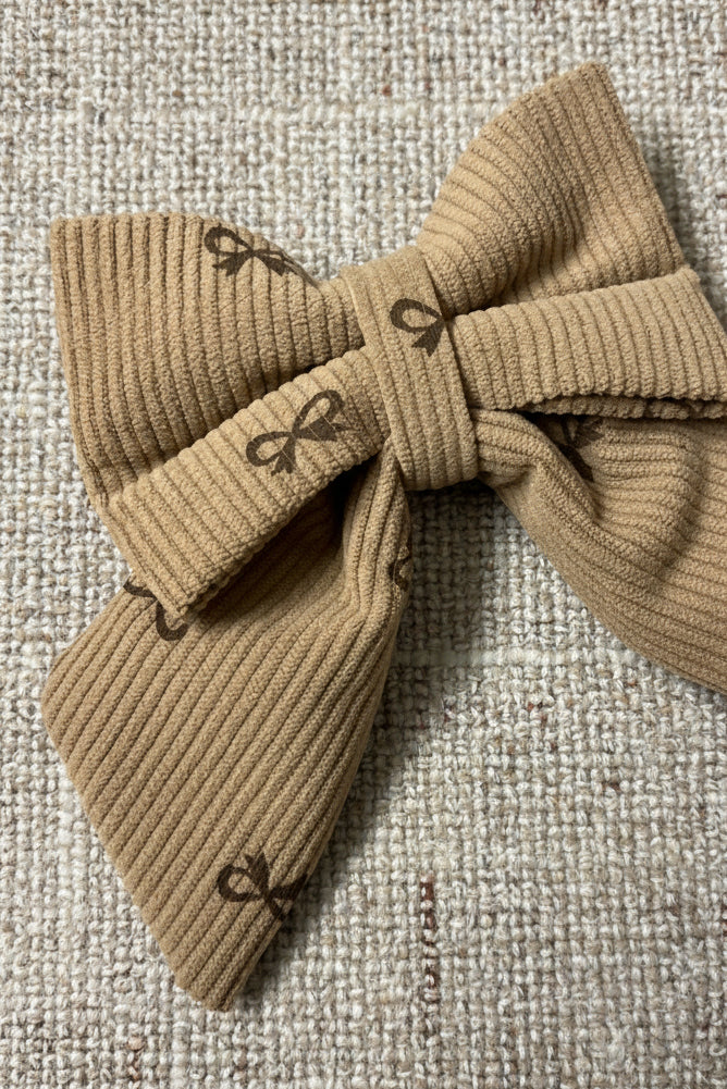 Everyday Corduroy - Soft Mocha Sailor Bow