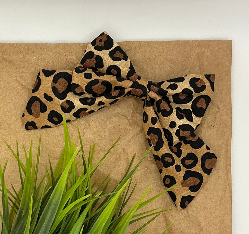 Fur-ocious Safari Leopawrd Hair Bow