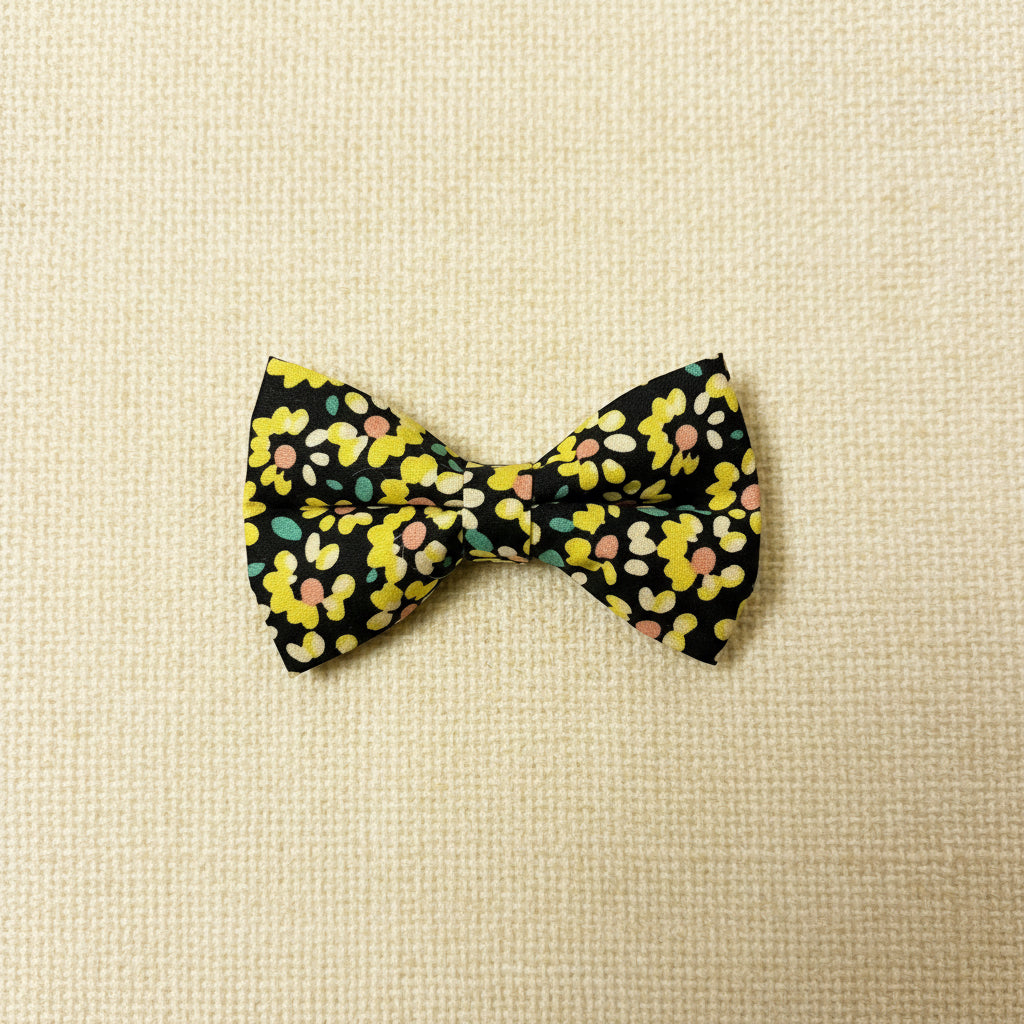 Floral Bow Tie – Yellow Sunflower Print