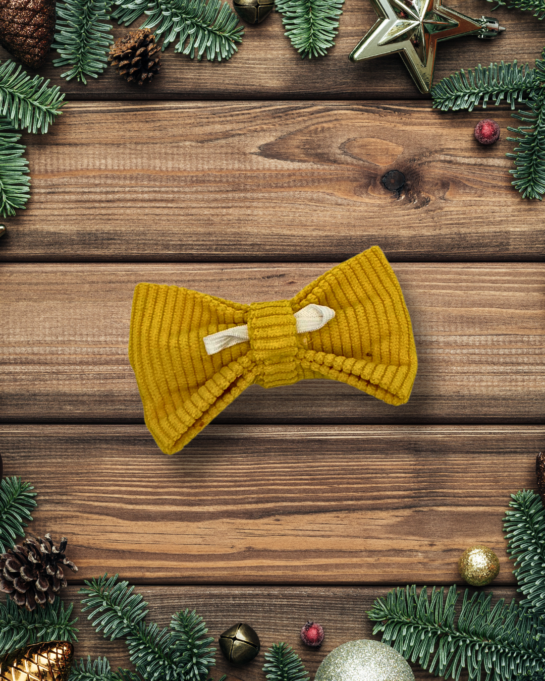 Yellow Corduroy Bow Tie