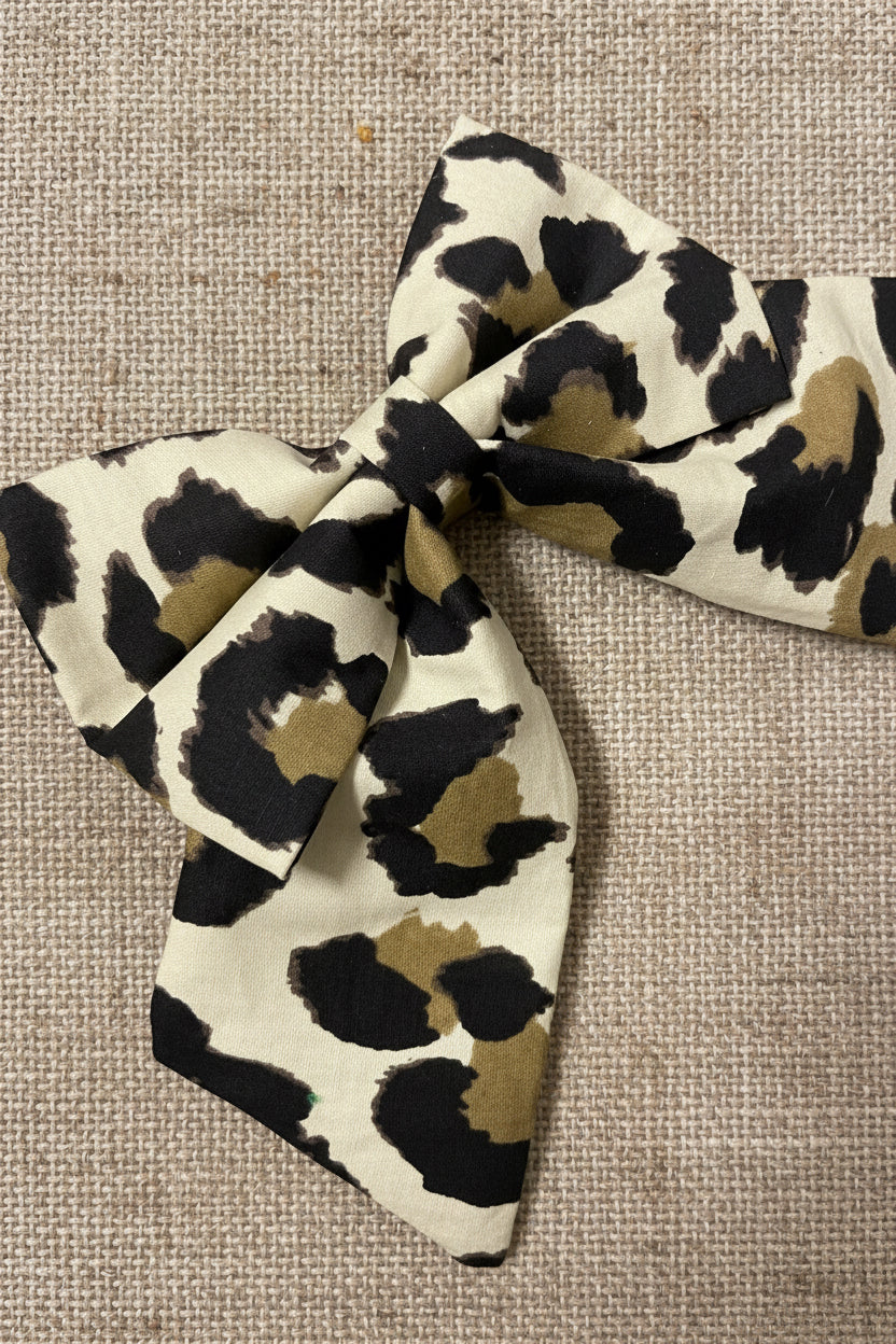 Leopard Print Sailor Bow