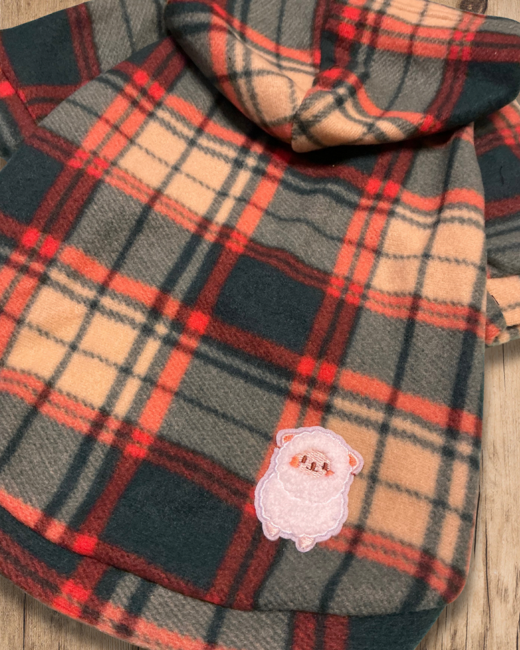 Cosy Plaid Hoodie - Sheep