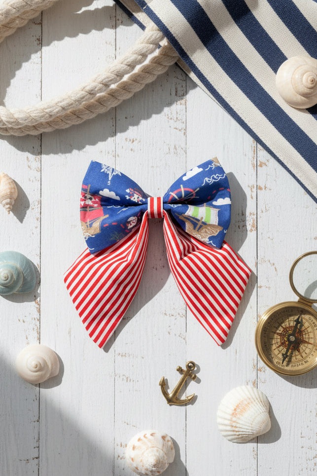 Ahoy Matey! Dog Sailor Bow