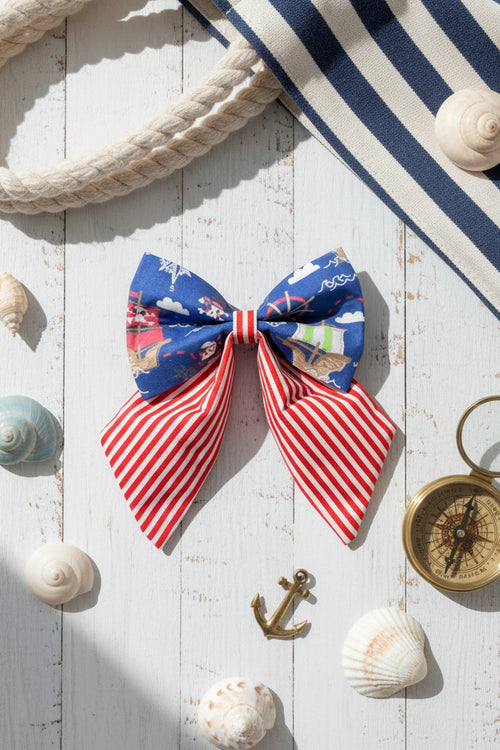 Ahoy Matey! Dog Sailor Bow