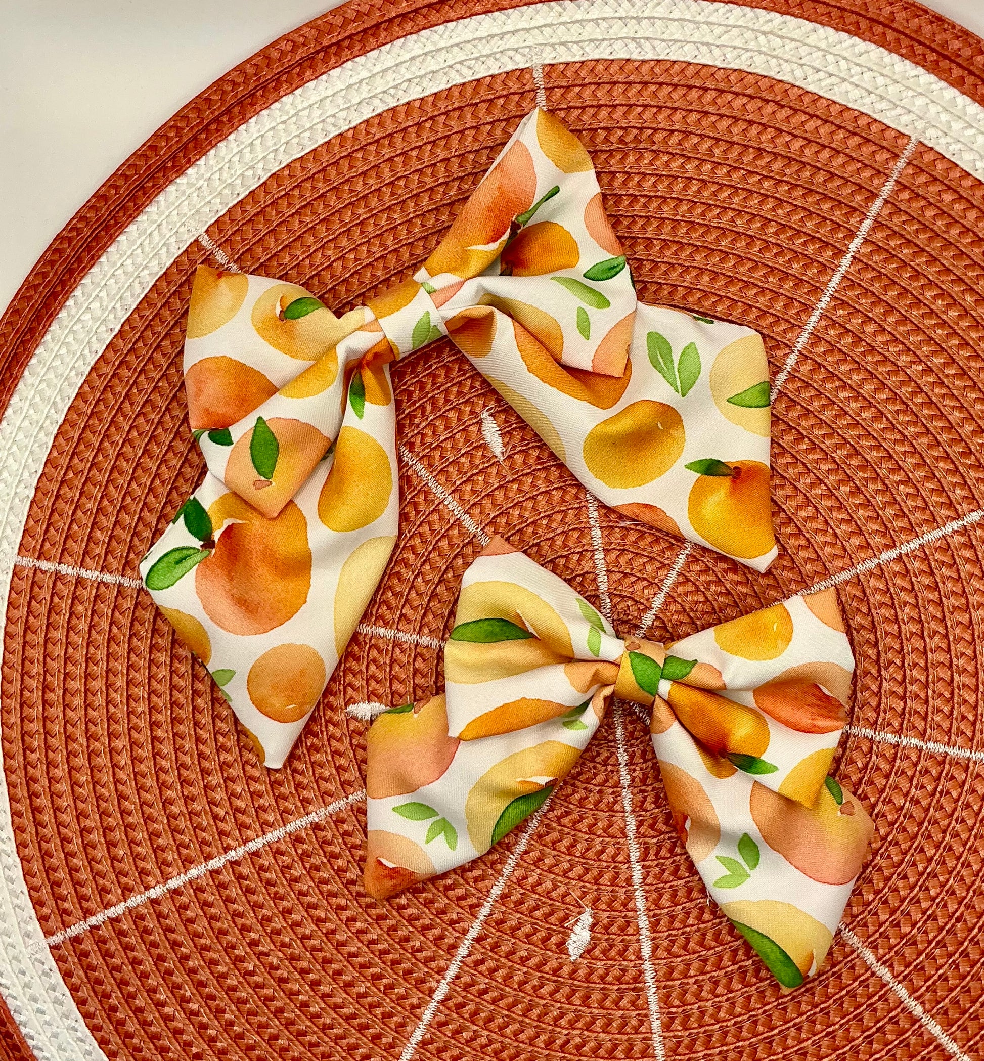Sunshine & Sniffs: Peach Picnic Sailor Bow