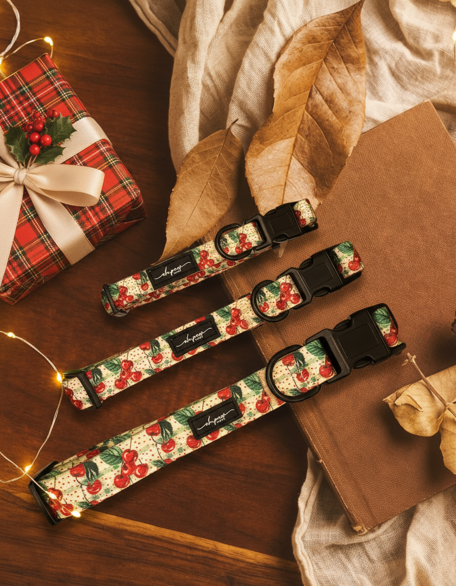 Cherry Christmas Collar