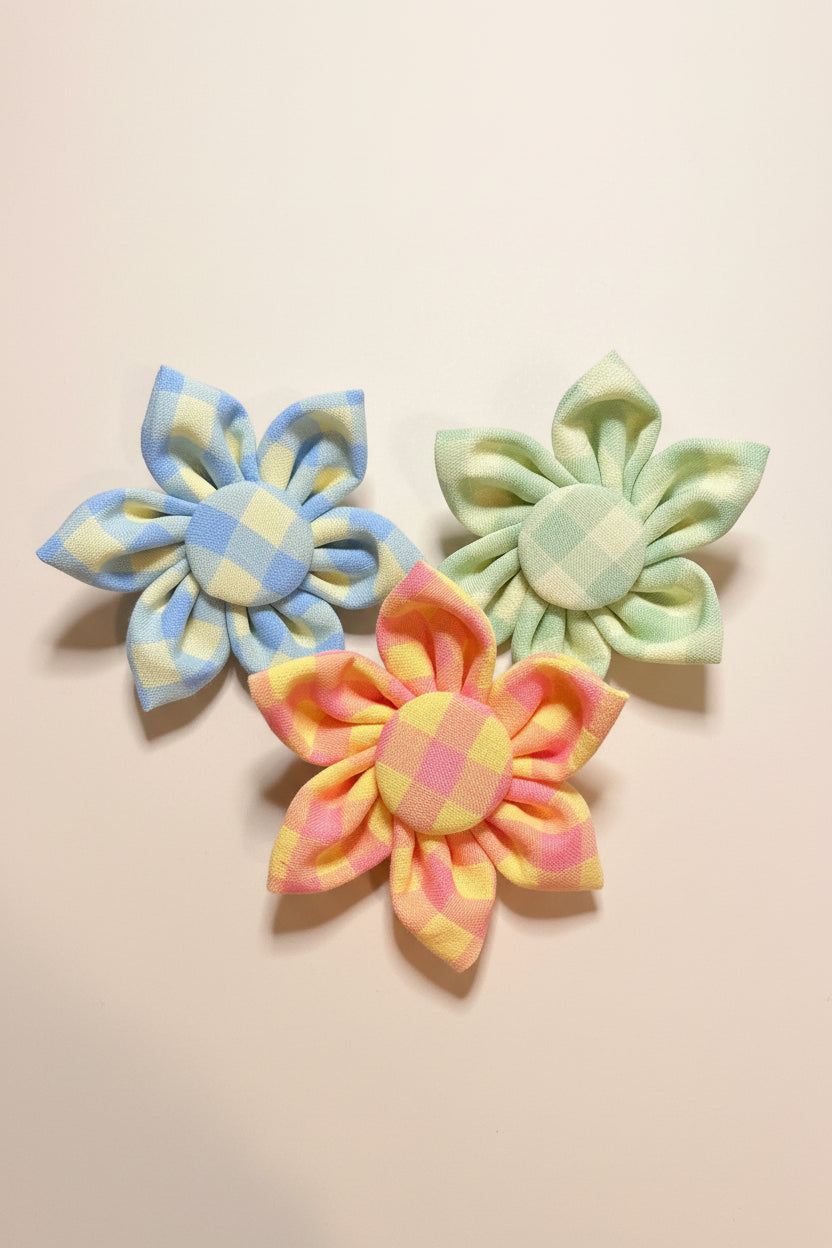 Heritage Hound - Bluebell Gingham Collar Flower