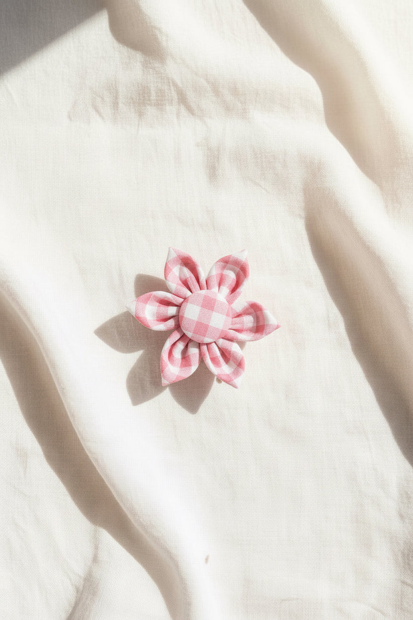 Picnic Pals - Gingham Collar Flower