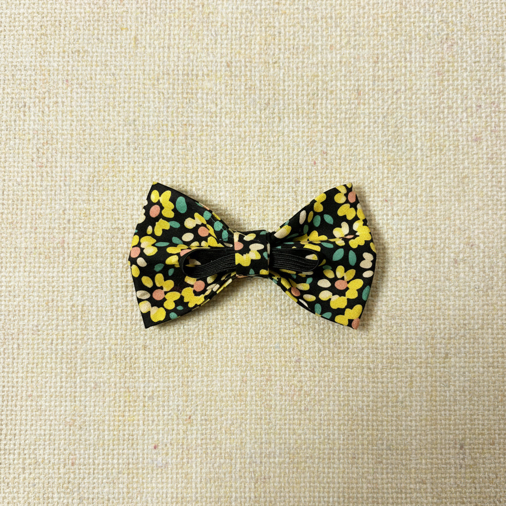 Floral Bow Tie – Yellow Sunflower Print