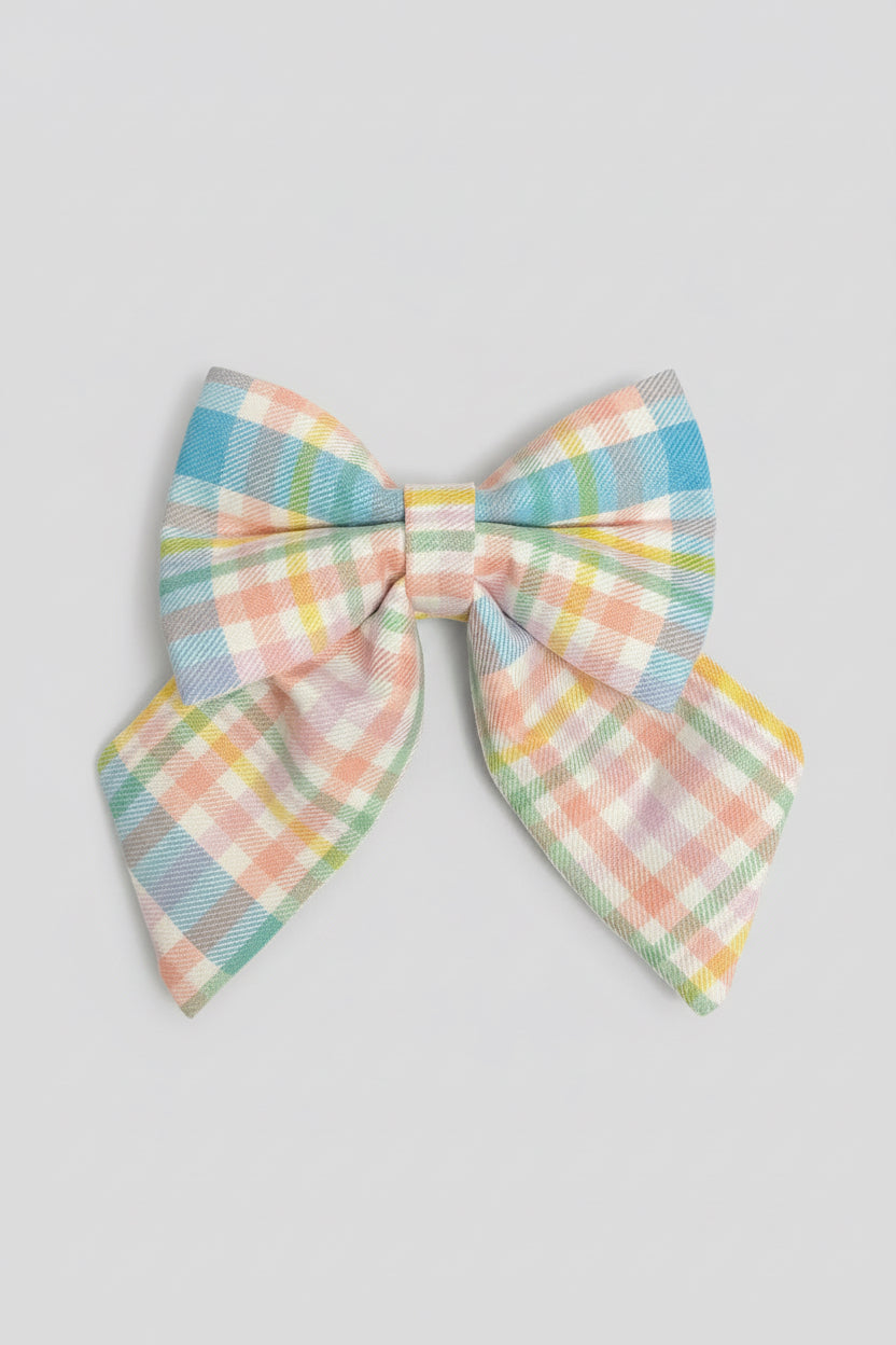 Heritage Hound - Pastel Plaid Sailor Bow