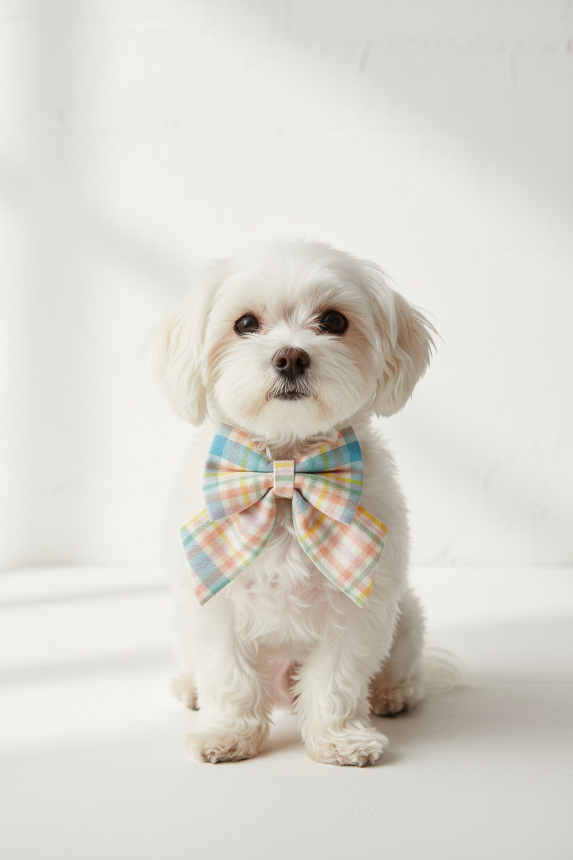 Heritage Hound - Pastel Plaid Sailor Bow