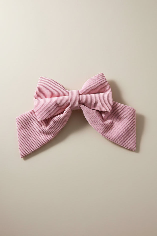 Dusty Rose Corduroy Sailor Bow