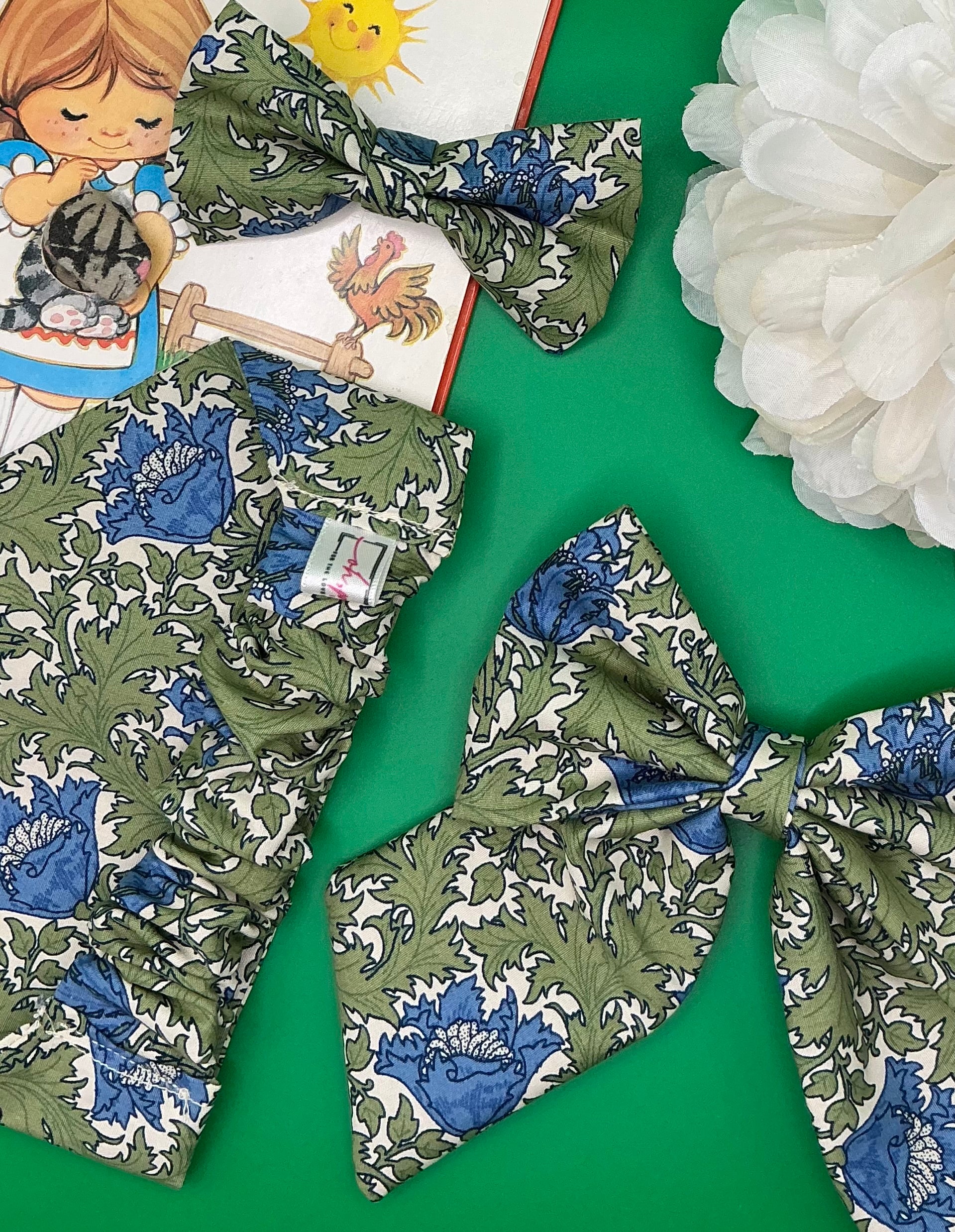 Fur-tastic Floral: Evergreen Trails Sailor Bow