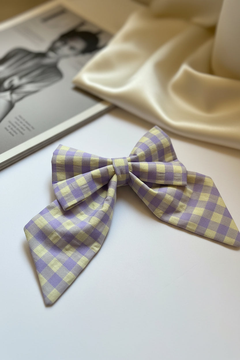 Picnic Pals - Lavender & Lemon Sailor Bow