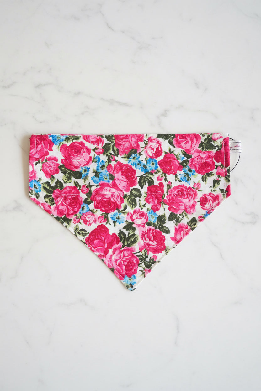 Vintage Rose Bandana - Pink