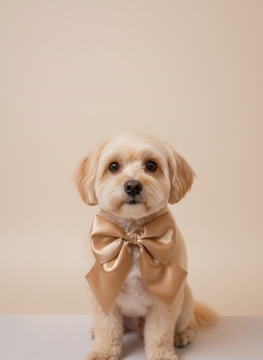 Satin Luxe Sailor Bow - Gold