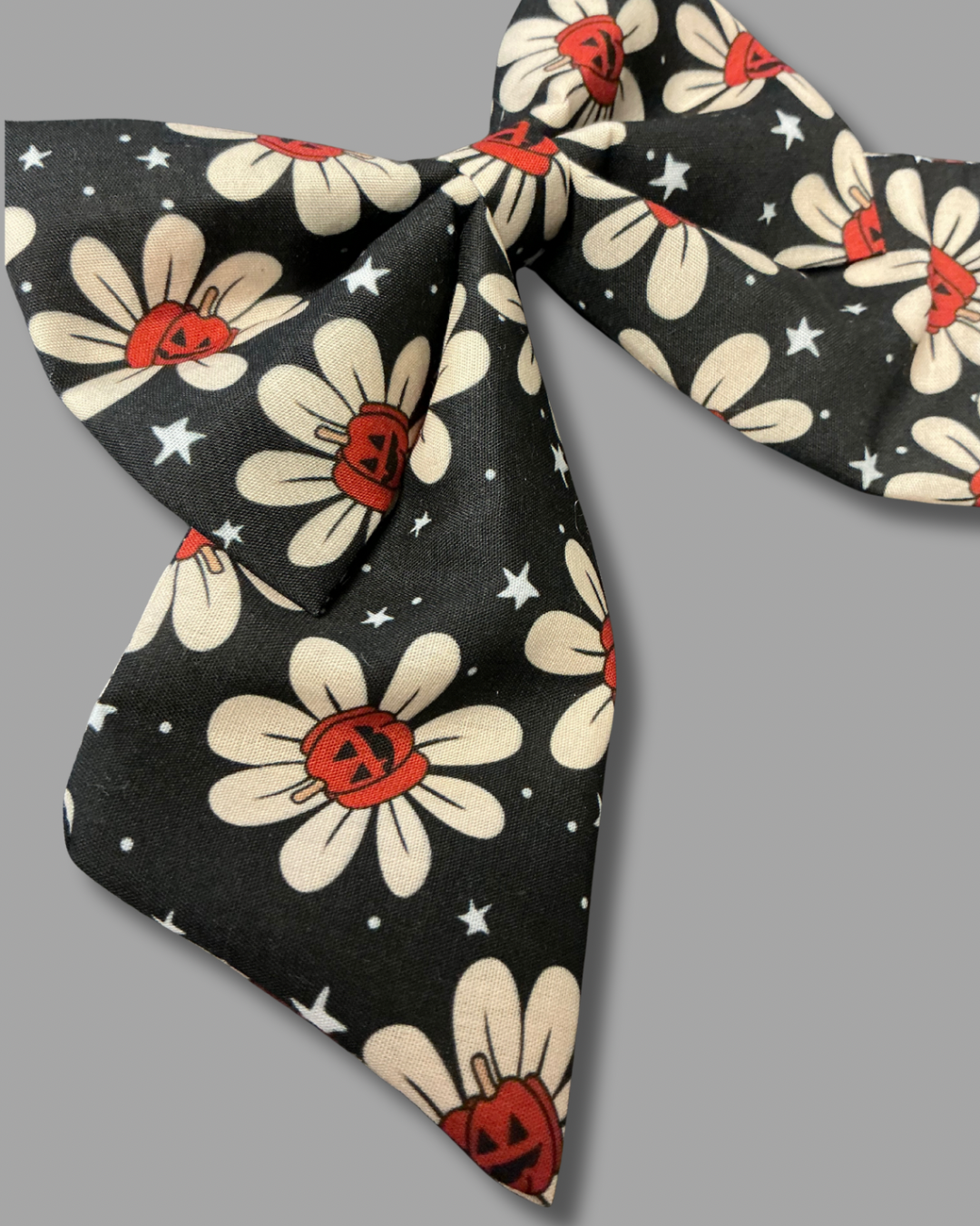 Pumpkin Flower Halloween Sailor Bow