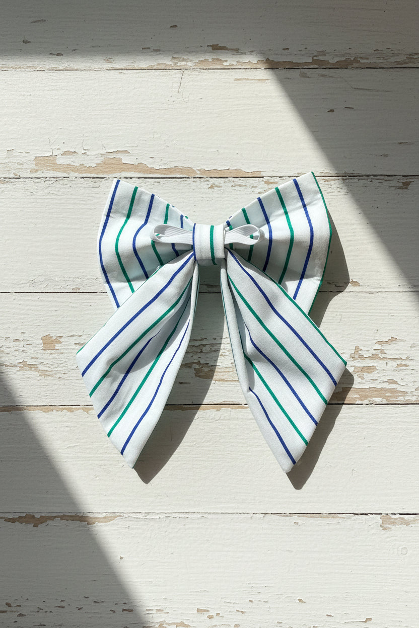 Harbour Strip Dog Sailor Bow