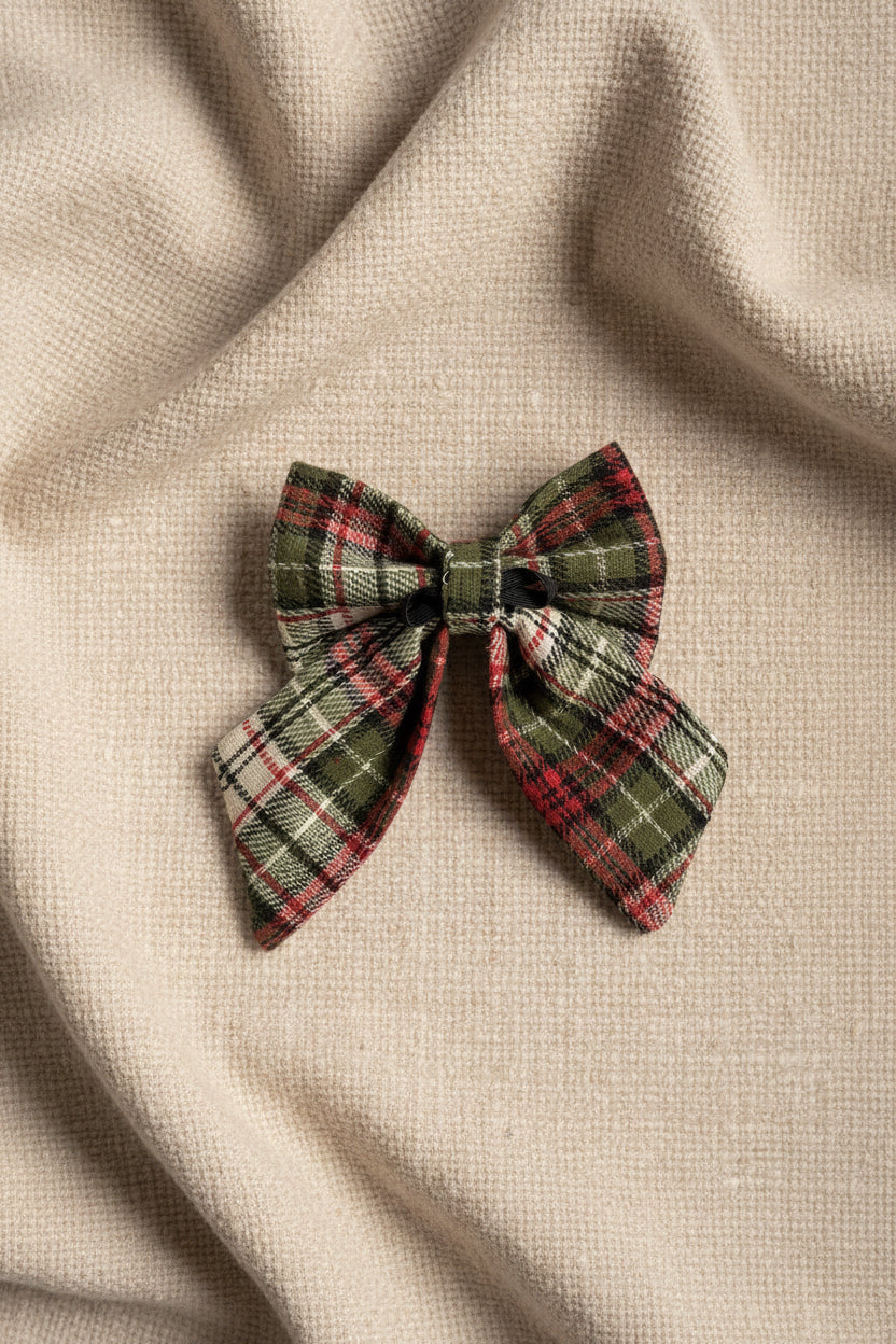 Countryside Club - Green Plaid Sailor Bow