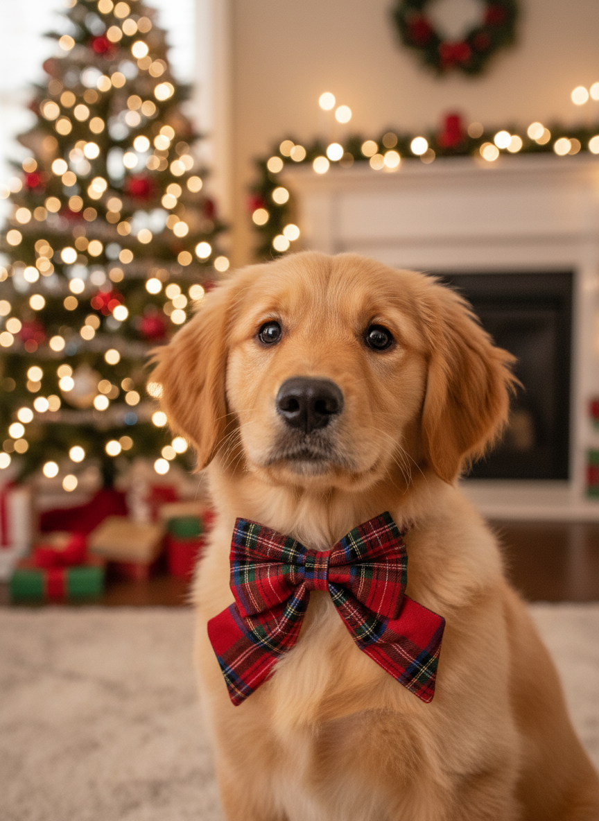 Heritage Hound Sailor Bow - Festive Red