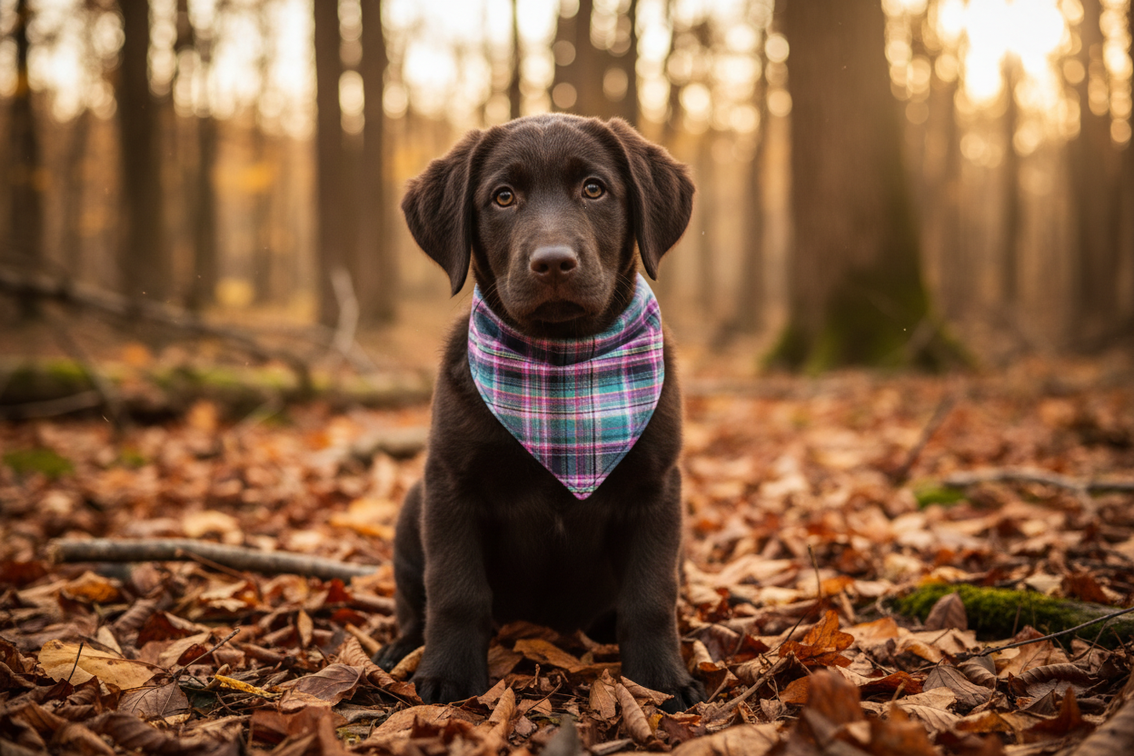 Heritage Hound Bandana - Purple Plaid